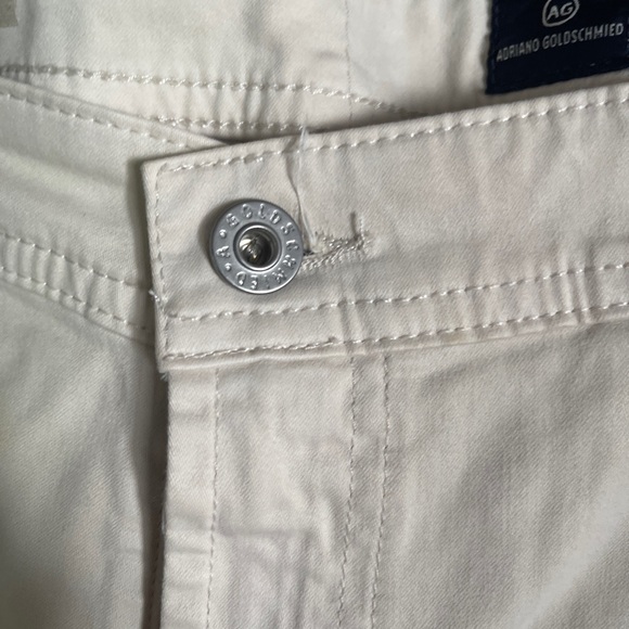AG Adriano Goldschmeid The Protégé Straight Leg Cream Khaki Pants Jeans 38x36 - Picture 6 of 8